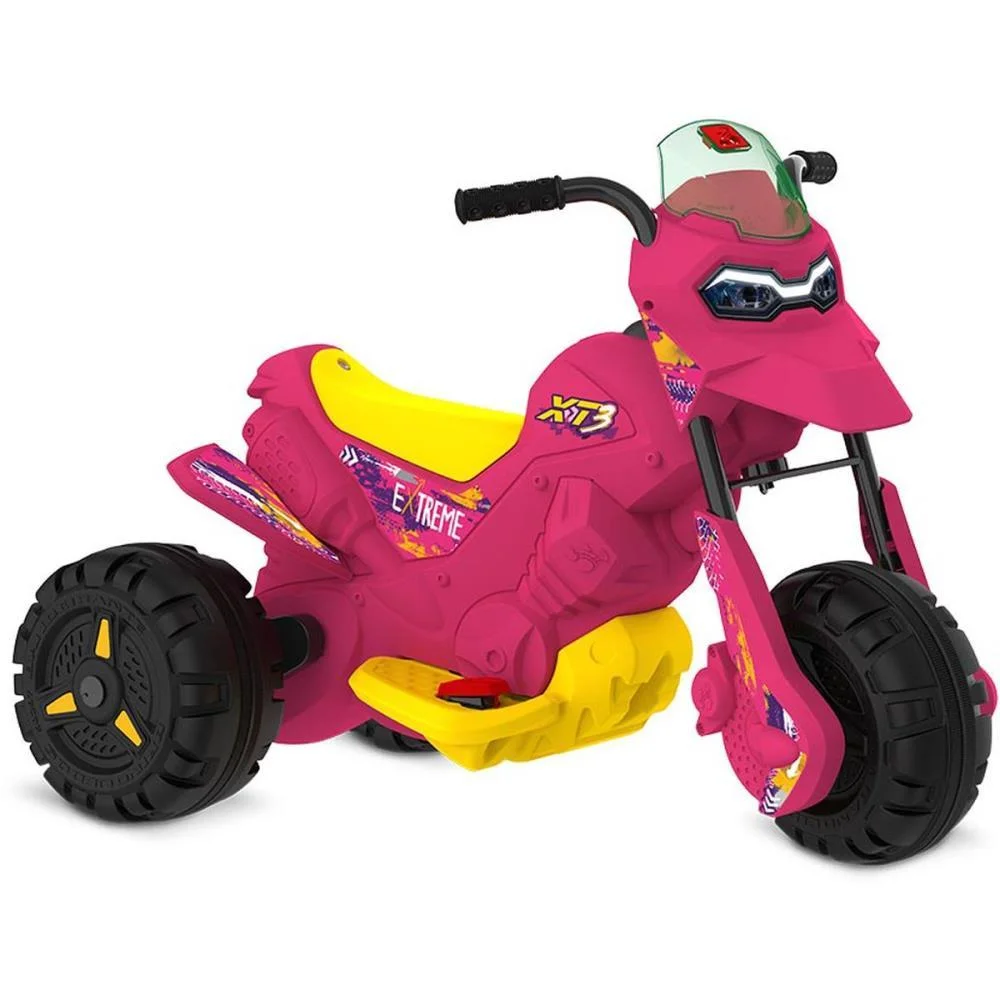 Moto Eletrica Xt3 6V Pink Até 25Kg Bandeirante - imagem 3