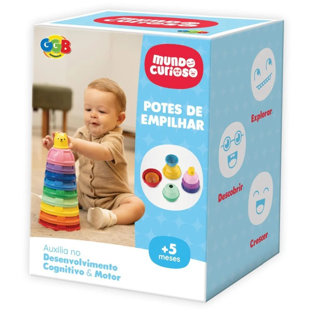 Brinquedo Educativo Potes De Empilhar Ggb Plast (Unidade) - imagem 8