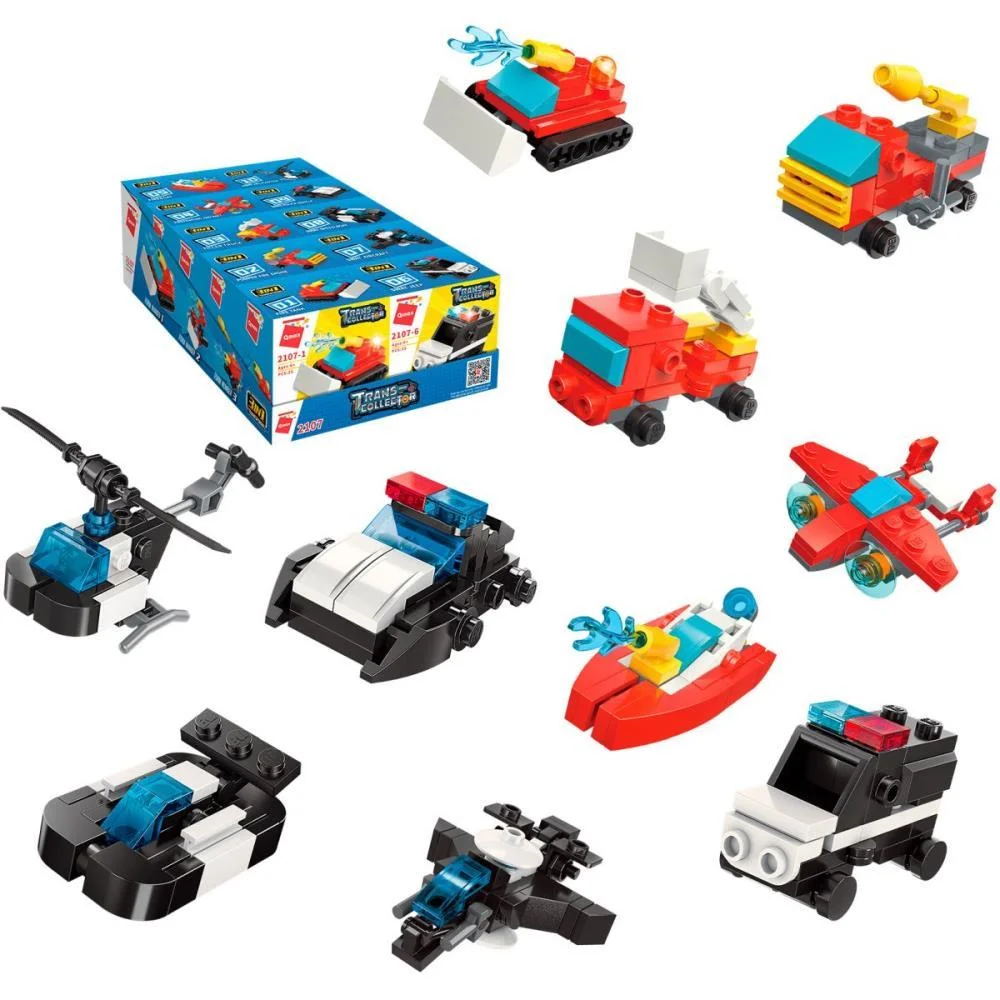 Brinquedo Para Montar Set Bombeiro E Policia 3Em1(S) Keepplay (Dp.c/10) - imagem 2