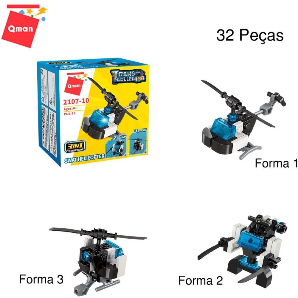 Brinquedo Para Montar Set Bombeiro E Policia 3Em1(S) Keepplay (Dp.c/10) - imagem 12