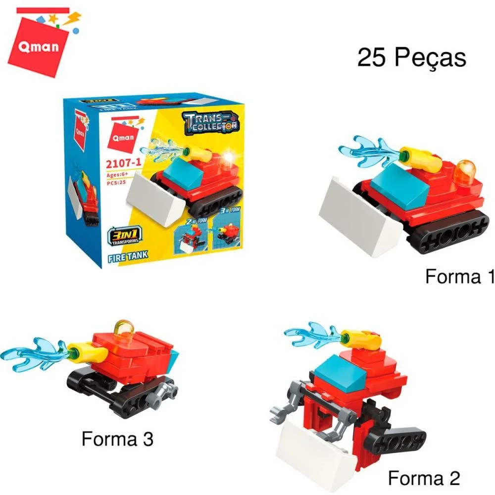 Brinquedo Para Montar Set Bombeiro E Policia 3Em1(S) Keepplay (Dp.c/10) - imagem 3