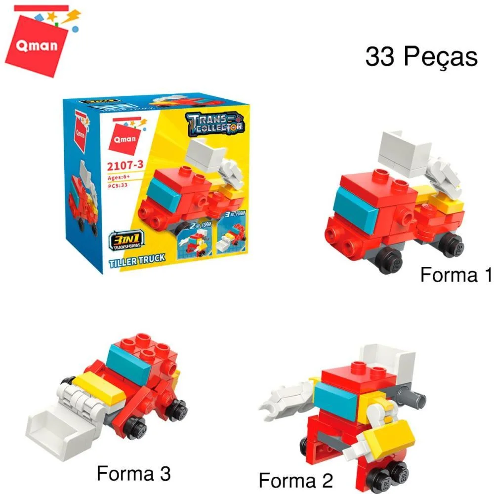 Brinquedo Para Montar Set Bombeiro E Policia 3Em1(S) Keepplay (Dp.c/10) - imagem 5
