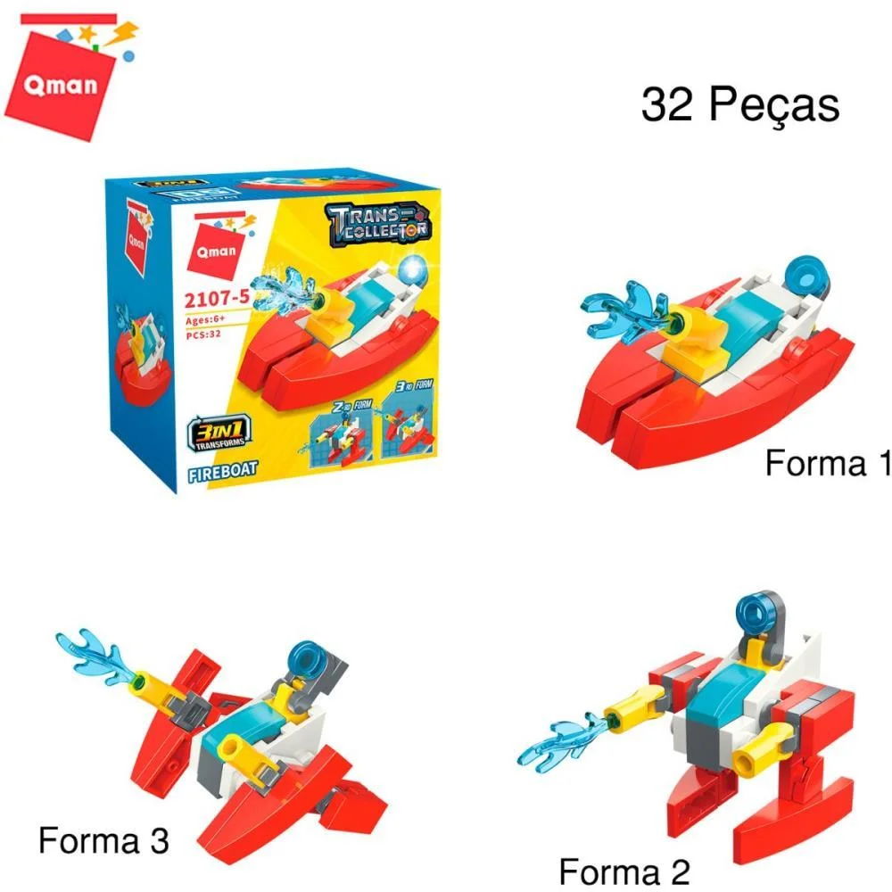 Brinquedo Para Montar Set Bombeiro E Policia 3Em1(S) Keepplay (Dp.c/10) - imagem 7