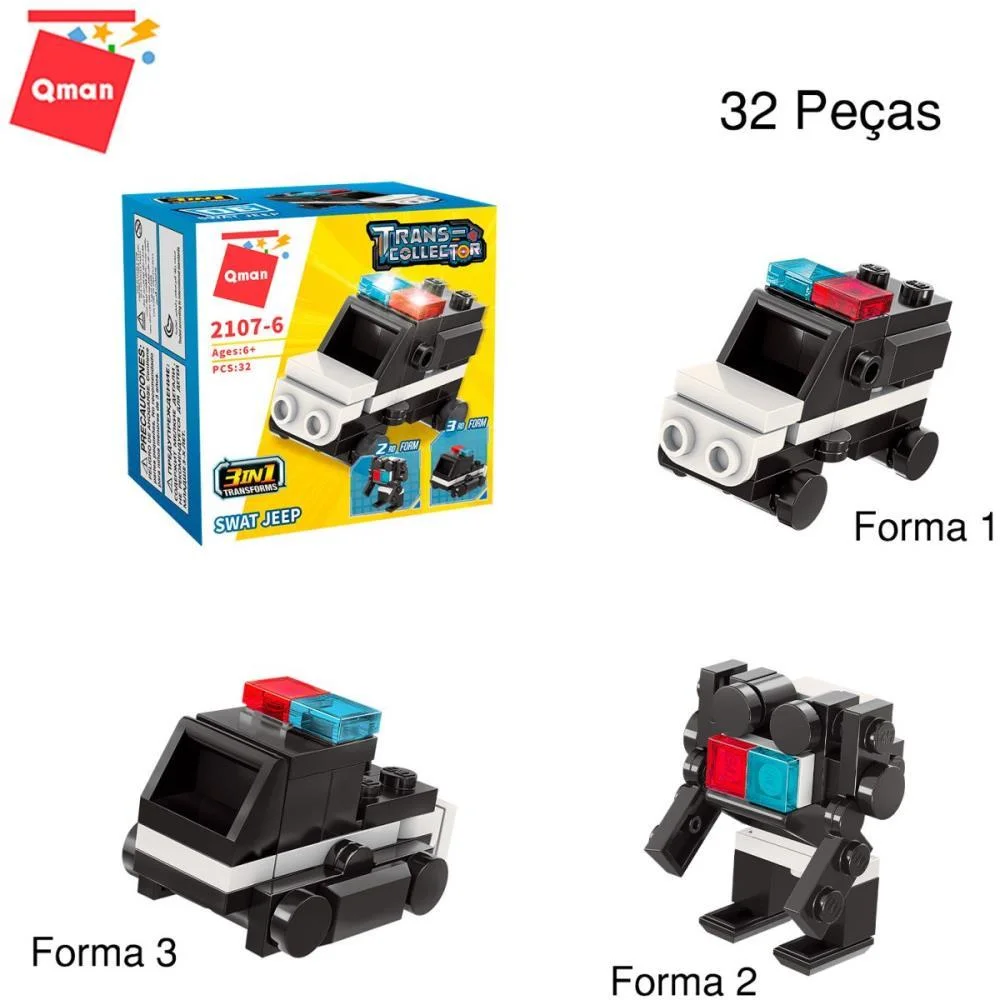 Brinquedo Para Montar Set Bombeiro E Policia 3Em1(S) Keepplay (Dp.c/10) - imagem 8