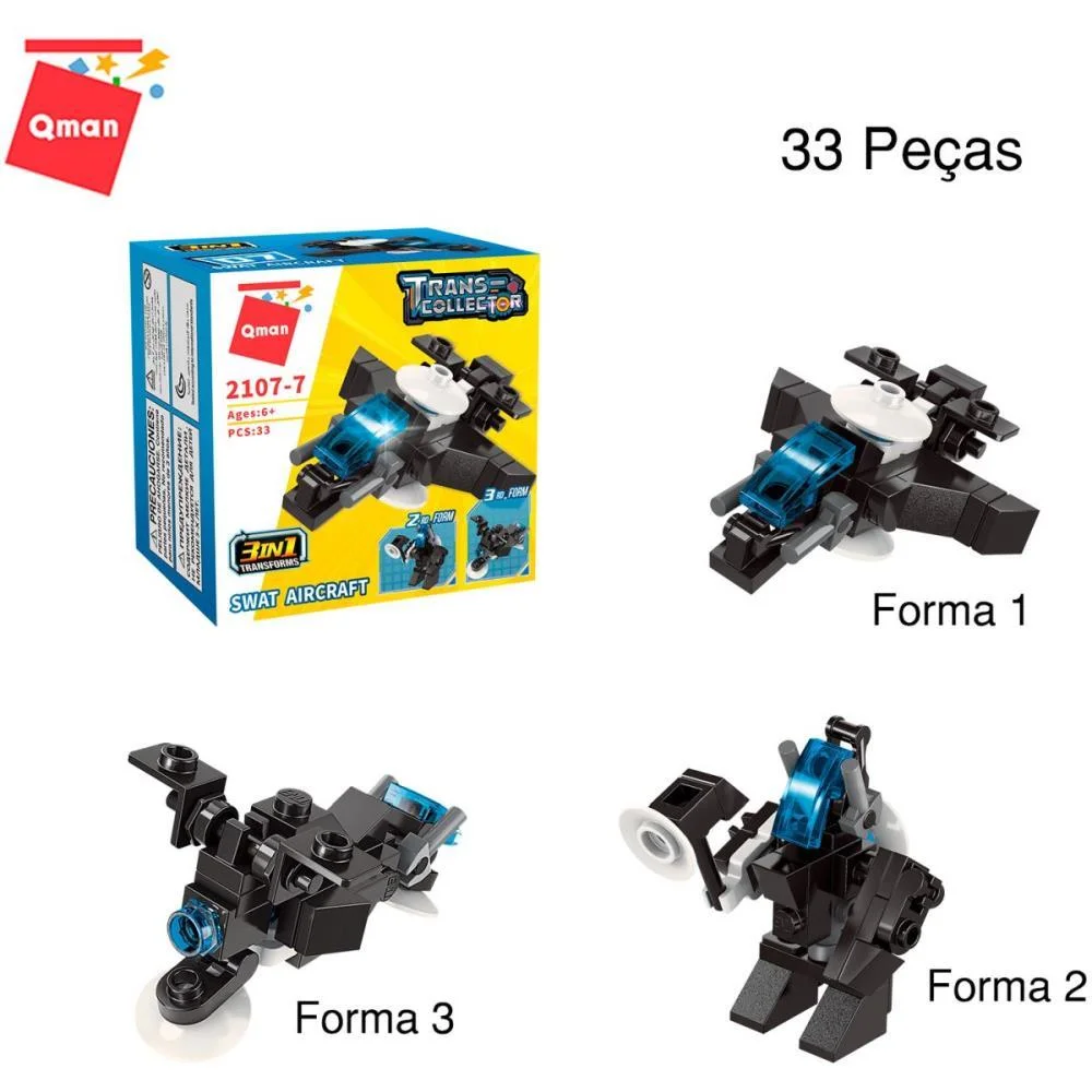Brinquedo Para Montar Set Bombeiro E Policia 3Em1(S) Keepplay (Dp.c/10) - imagem 9