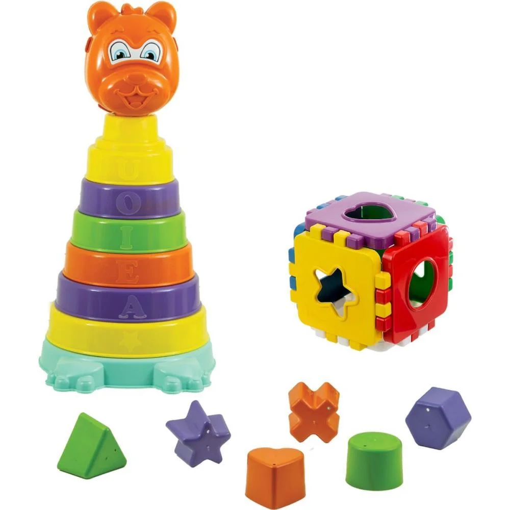 Brinquedo Educativo Urso + Cubo Educativo Kendy Brinquedos (Unidade) - imagem 3