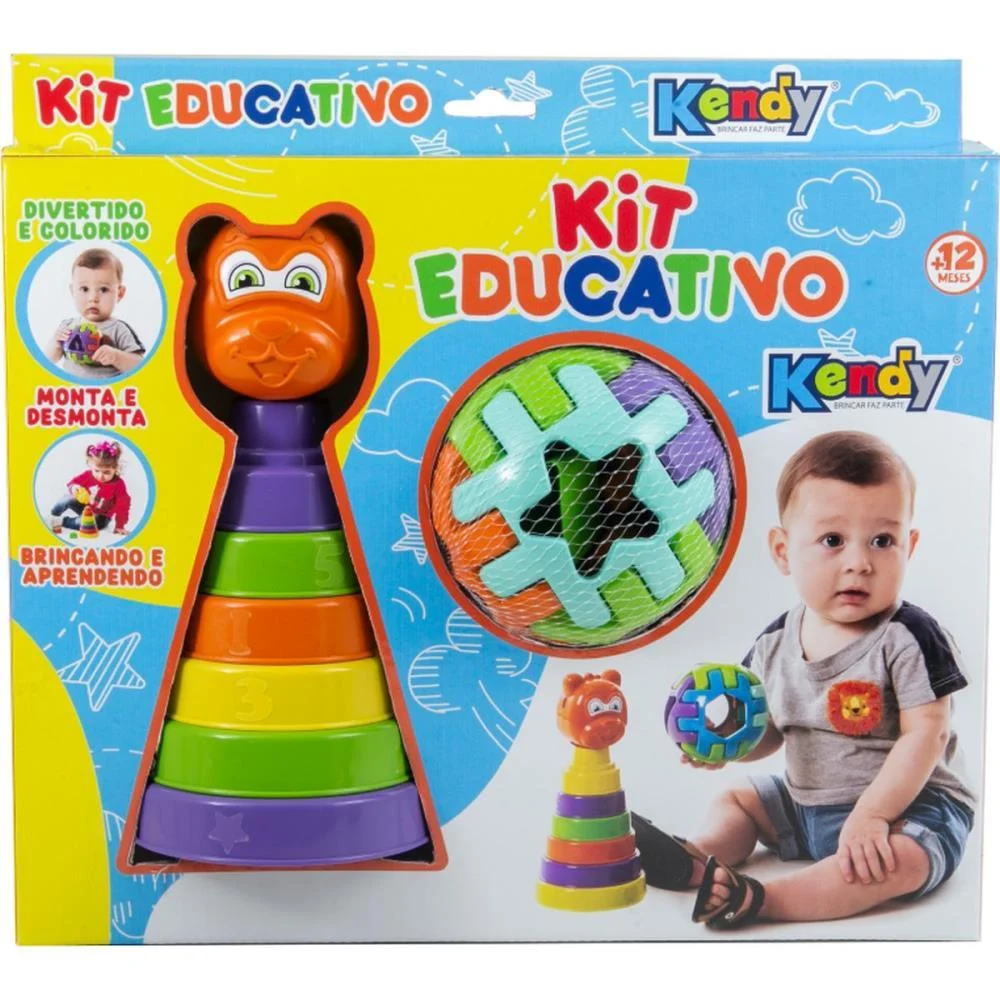 Brinquedo Educativo Kit Educativo C/8 Peças Kendy Brinquedos (Unidade) - imagem 3