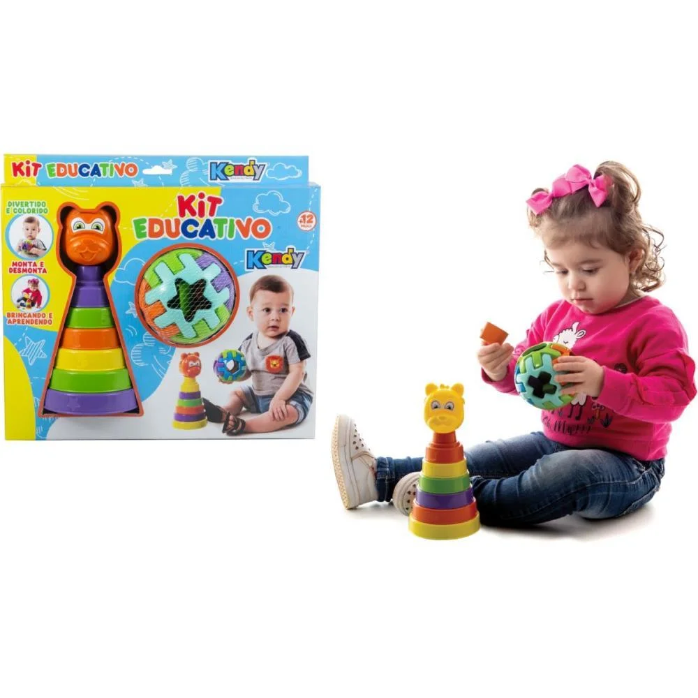 Brinquedo Educativo Kit Educativo C/8 Peças Kendy Brinquedos (Unidade) - imagem 7