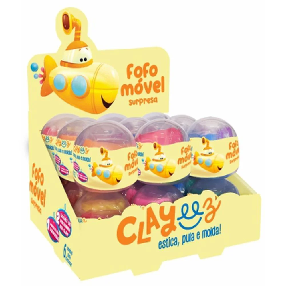 Massa Para Modelar Criativa Ovo Surpresa Fofomovel 12G (S) Doce Brinquedo (Dp.c/18) - imagem 2