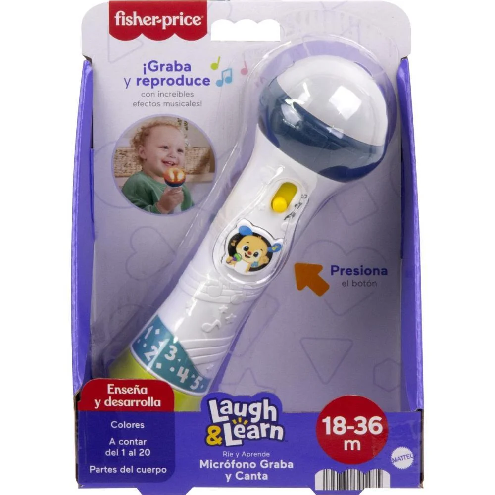 Fisher-Price Aprender Brincar Microfone C/Sons E Gravador Mattel (Unidade) - imagem 6