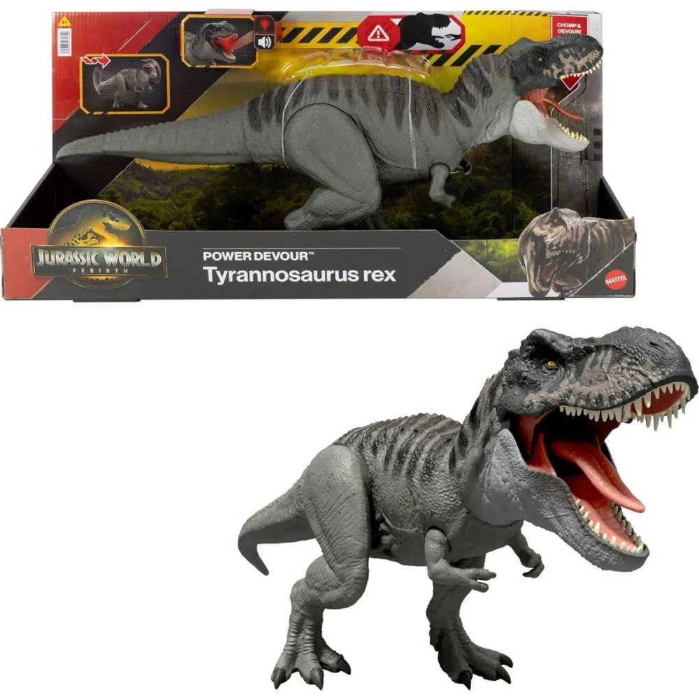 Boneco E Personagem Jw Rebirth T-Rex C/Som E Luz Mattel (Unidade) - imagem 9