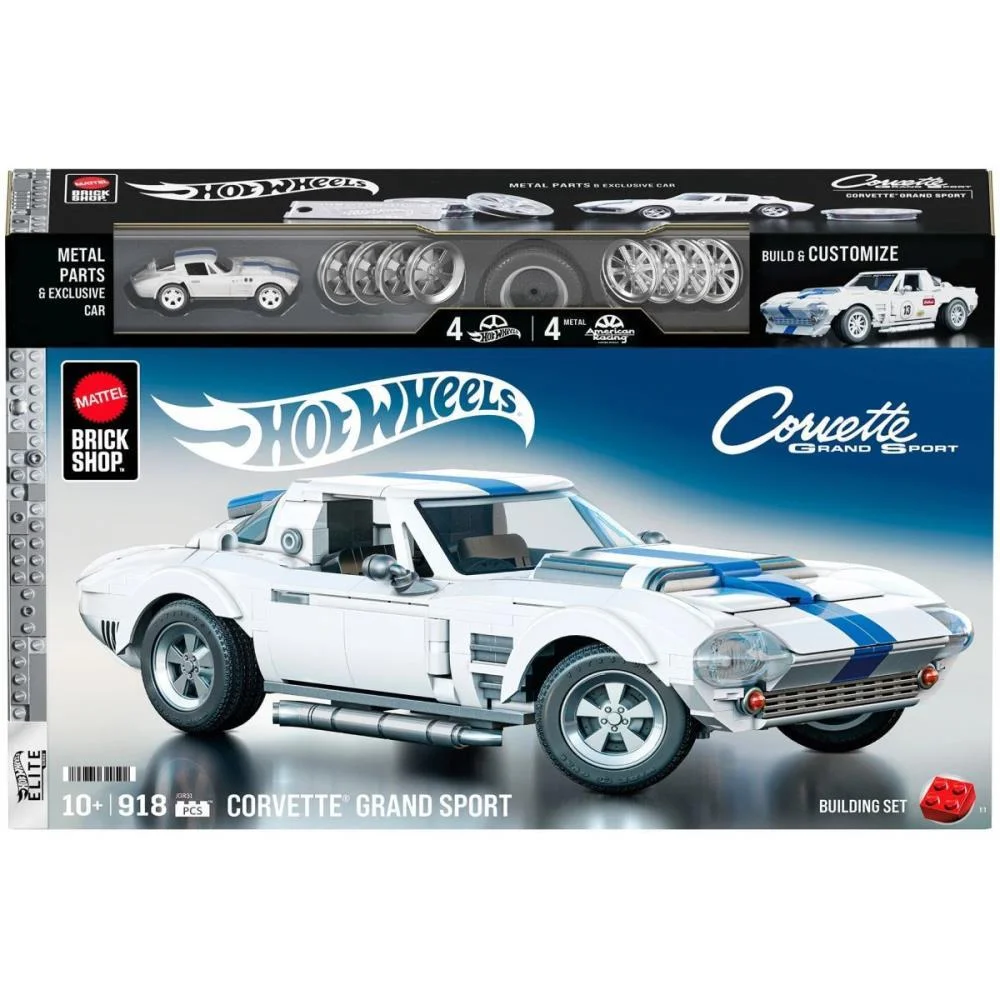 Hot Wheels Brick Shop Elite Corvette Grand 1:16 918P Mattel (Unidade) - imagem 12