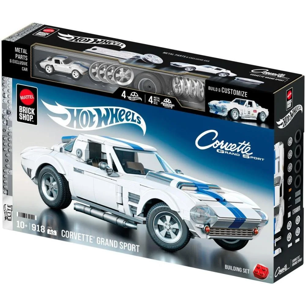 Hot Wheels Brick Shop Elite Corvette Grand 1:16 918P Mattel (Unidade) - imagem 14