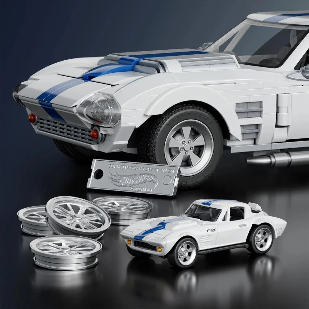 Hot Wheels Brick Shop Elite Corvette Grand 1:16 918P Mattel (Unidade) - imagem 6