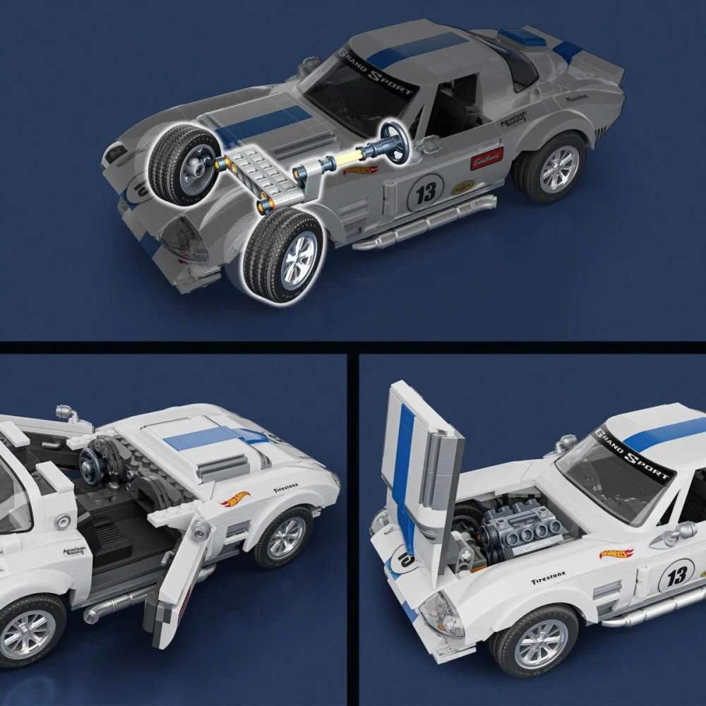 Hot Wheels Brick Shop Elite Corvette Grand 1:16 918P Mattel (Unidade) - imagem 7