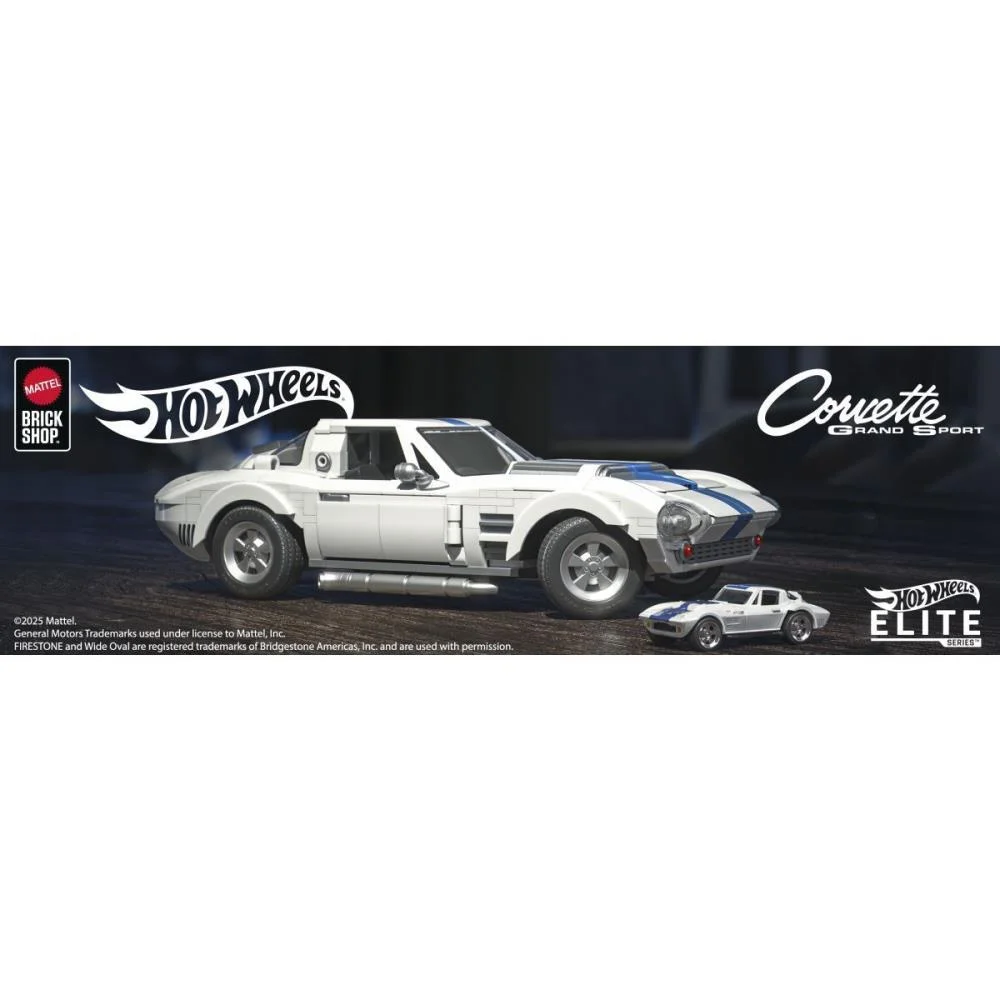 Hot Wheels Brick Shop Elite Corvette Grand 1:16 918P Mattel (Unidade) - imagem 10