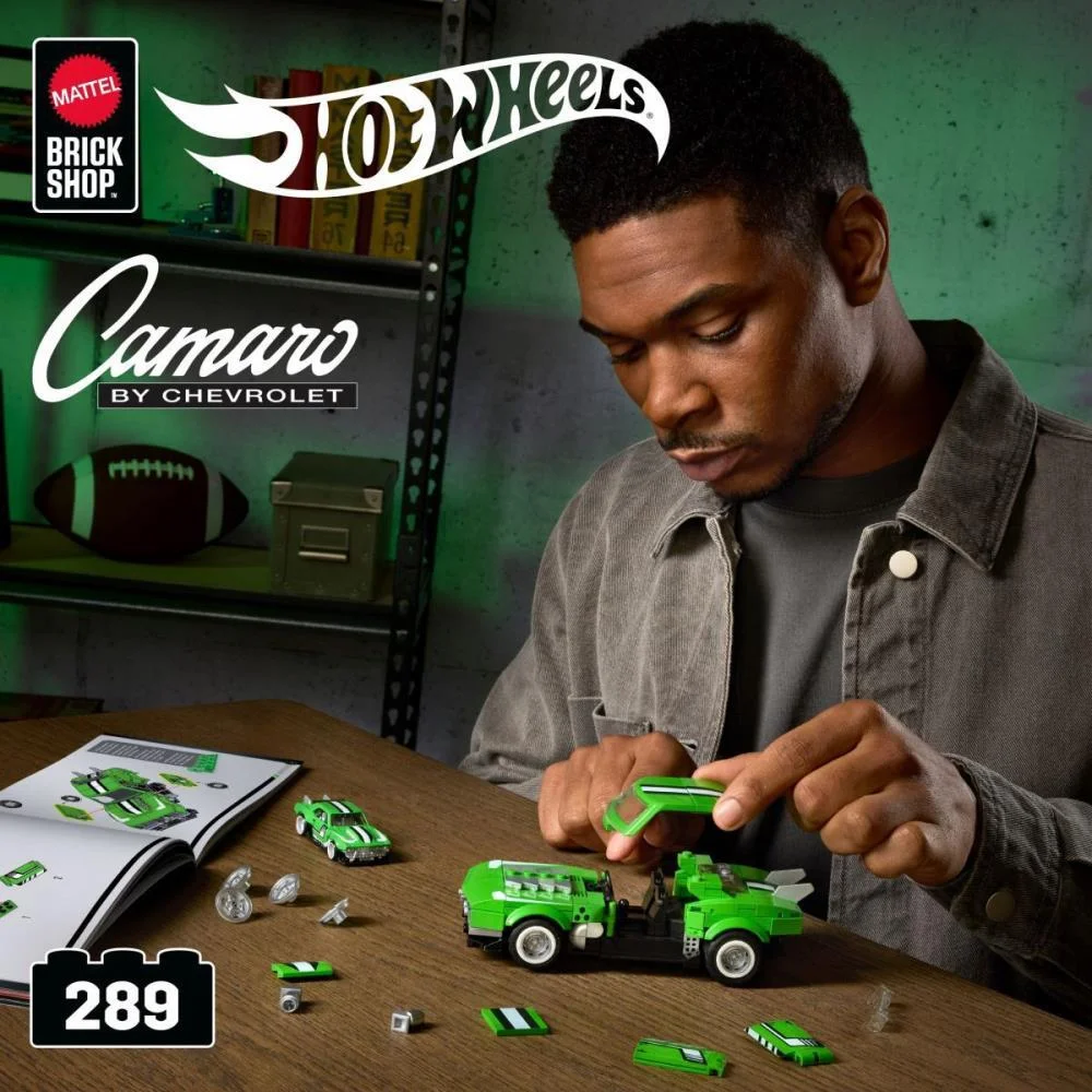Hot Wheels Brick Shop Camaro 68 1:32 289Pcs Mattel (Unidade) - imagem 9