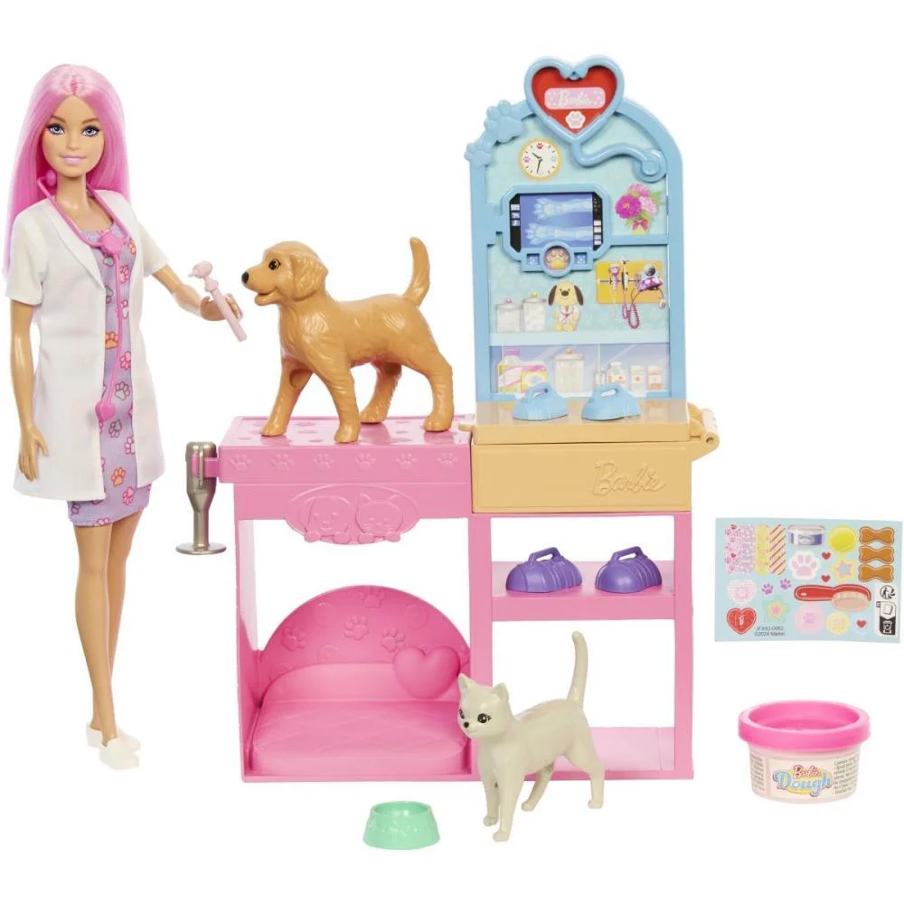 Barbie Profissoes Cj Clinica Veterinaria C/Bonec Mattel - imagem 6