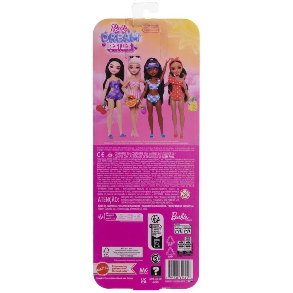 Barbie Dream Besties Malibu Traje De Banho C/Aces. Mattel (Unidade) - imagem 6