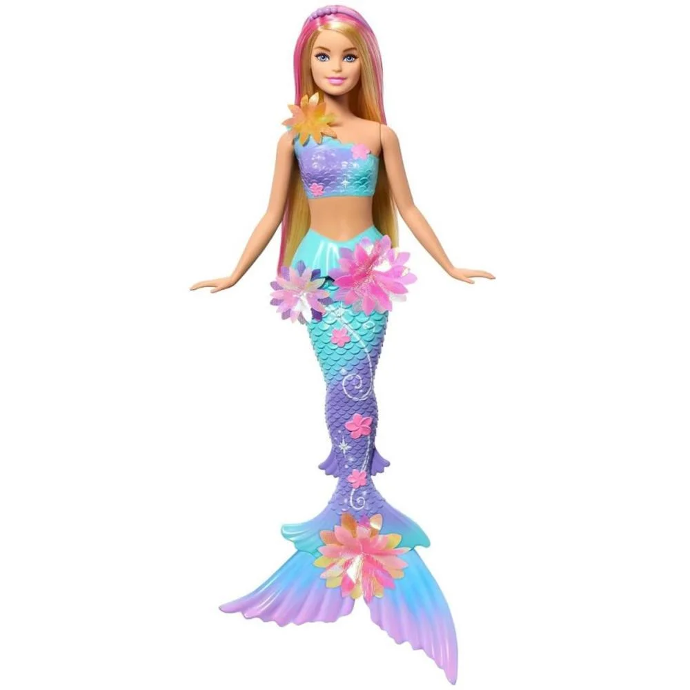 Barbie Fantasy Sereia Flores Magicas Loira Mattel (Unidade) - imagem 7