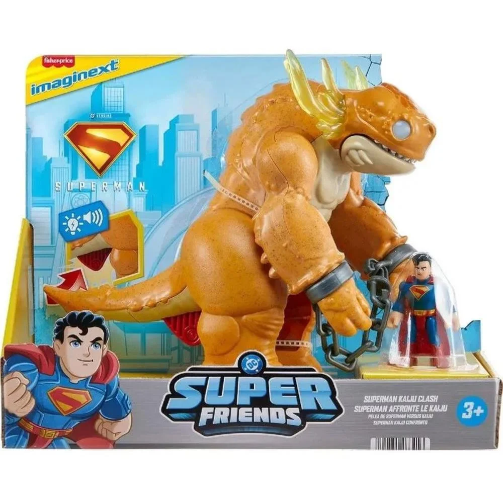 Imaginext Super-Man E Vilão Som E Luz Mattel (Unidade) - imagem 7