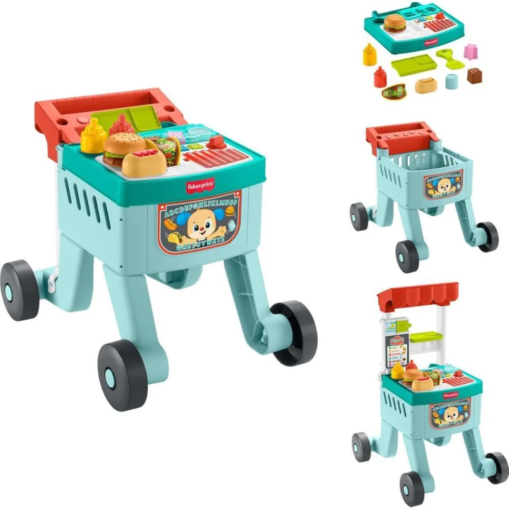 Fisher-Price Aprender Brincar Andador Carro De Snacks 4 Em 1 Mattel (Unidade) - imagem 3