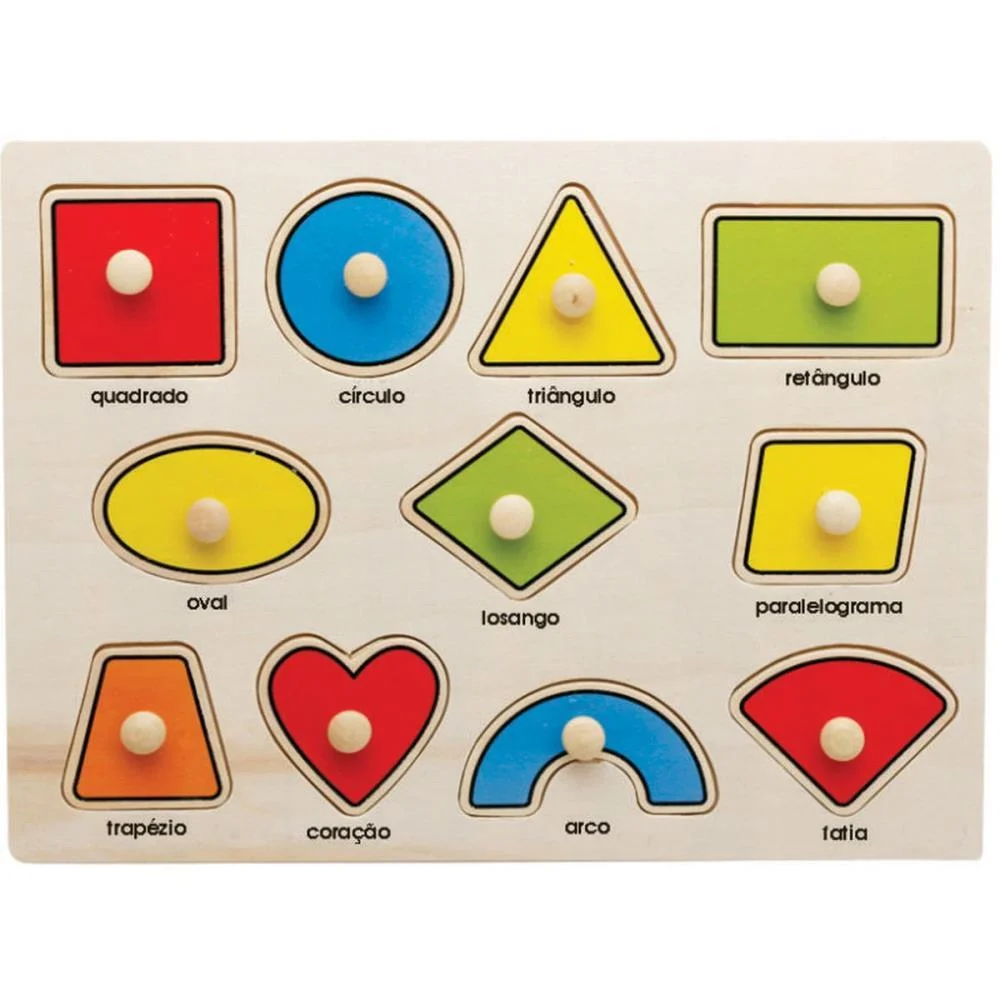 Brinquedo Pedagogico Madeira Encaixe Divertido Formas Toy Mix (Unidade) - imagem 3