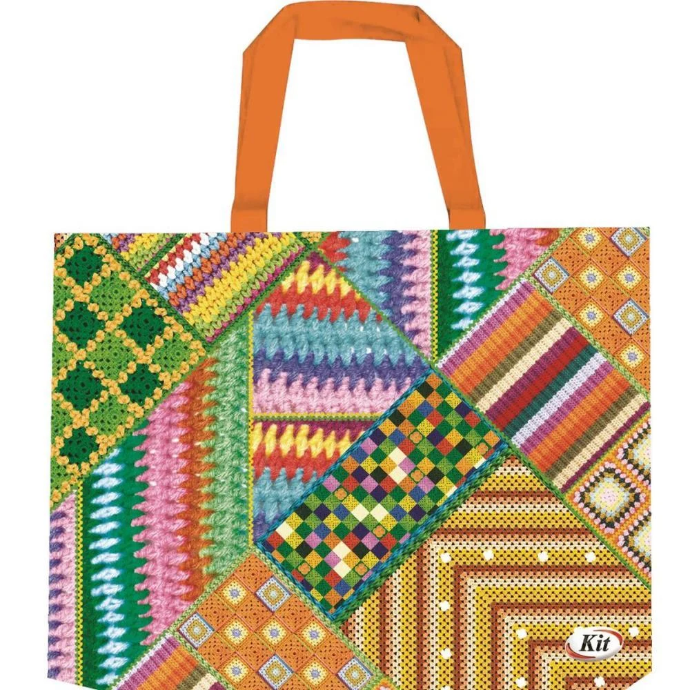 Sacola Plastica Shopping Bag 43X43X12Cm (S) Kit (Pct.c/12) - imagem 4