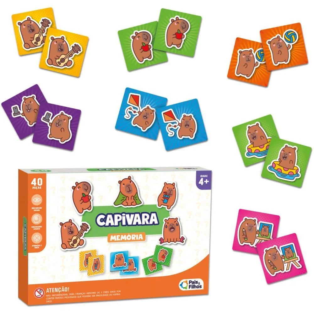 Jogo Da Memoria Capivara 40 Pecas Pais E Filhos (Unidade) - imagem 3