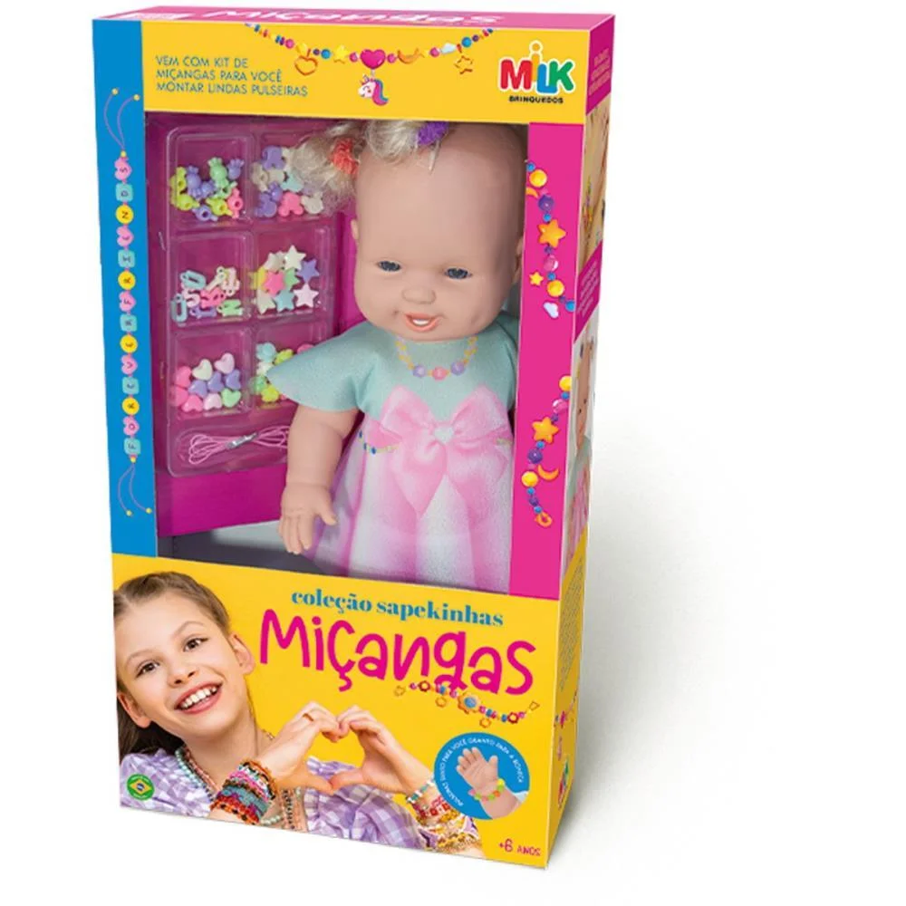 Boneca Sapekinha 35Cm C/Micangas Milk (Unidade) - imagem 3