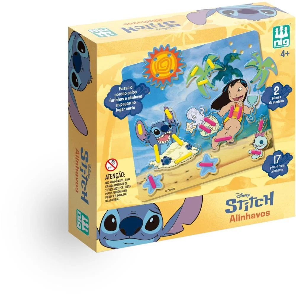 Brinquedo Educativo Stitch Alinhavos Nig Brinquedos (Unidade) - imagem 3