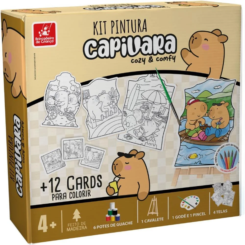 Brinquedo Para Colorir Capivara Kit Pintura Brinc. De Crianca (Unidade) - imagem 2