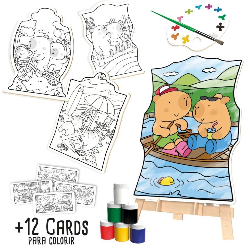 Brinquedo Para Colorir Capivara Kit Pintura Brinc. De Crianca (Unidade) - imagem 3