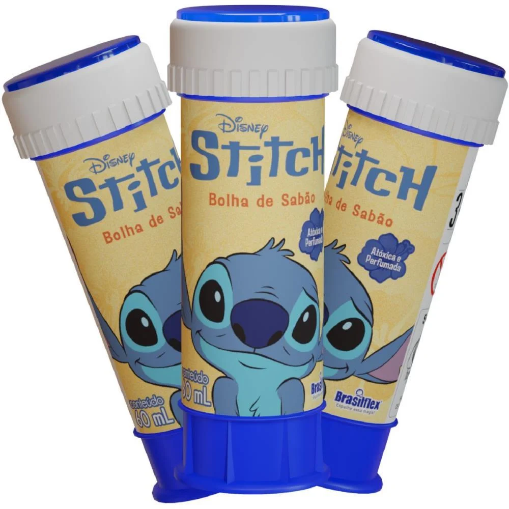 Bolha De Sabao Stitch 60Ml C/Jogo Brasilflex (Cx.c/12) - imagem 3
