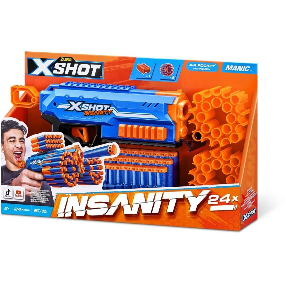 Lancador X-Shot Insanity Manic 24Dardos Candide (Unidade) - imagem 4