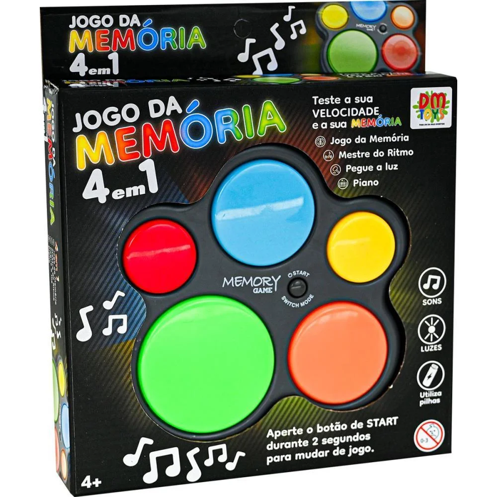 Jogo Da Memoria Memory Game 4 Em 1 Dm Toys (Unidade) - imagem 3