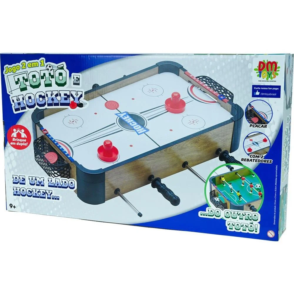 Pebolim Toto E Hockey Dm Sports 2 Em 1 Dm Toys (Unidade) - imagem 5