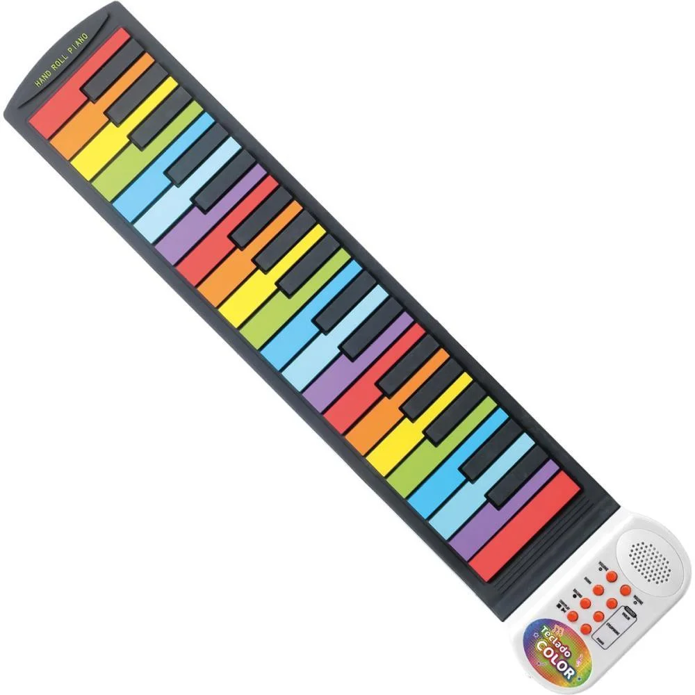 Teclado Infantil Color Flexivel 37 Teclas Dm Toys - imagem 4