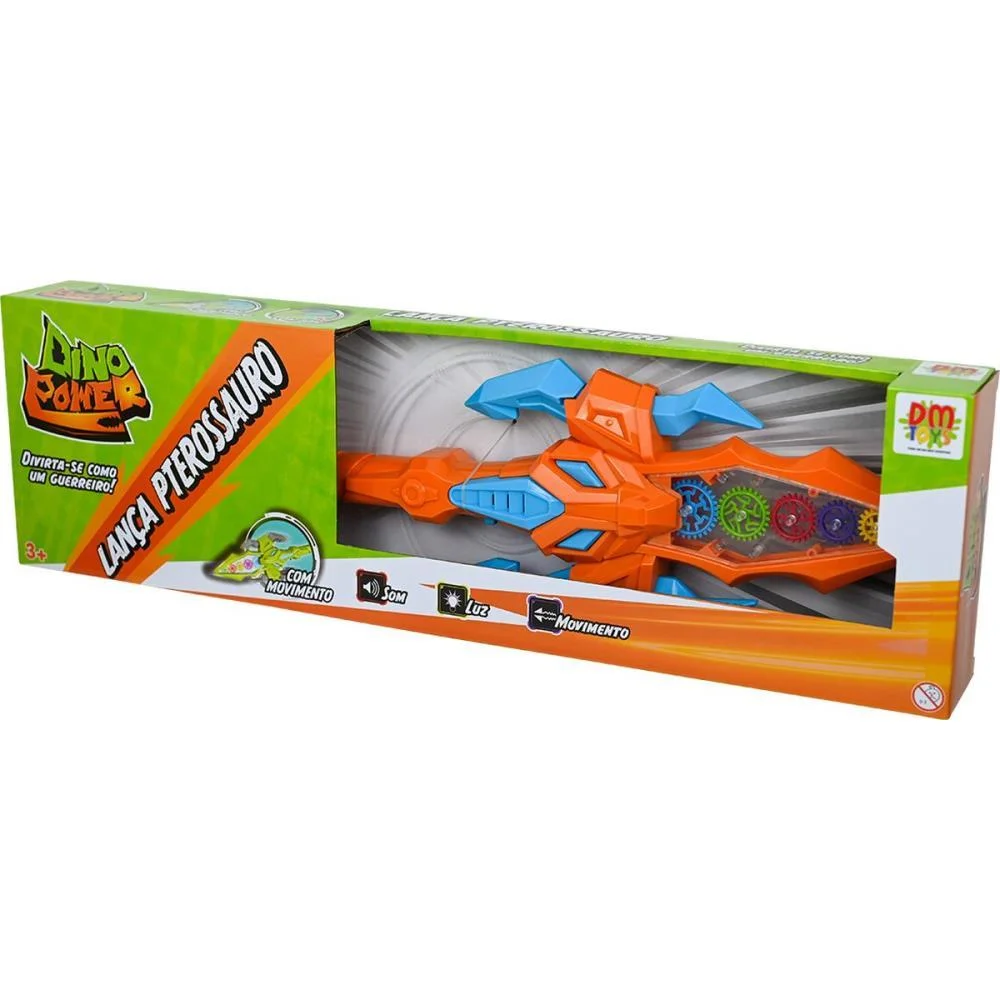 Fantasia Acessorio Lanca Dino Power C/Luz E Som Dm Toys (Unidade) - imagem 3