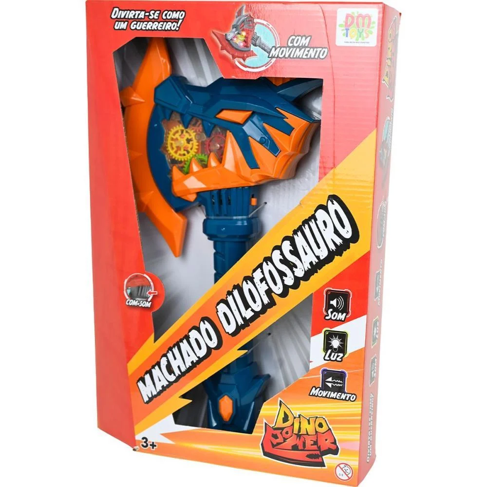 Fantasia Acessorio Machado Dino Power C/Luz E Som Dm Toys (Unidade) - imagem 6