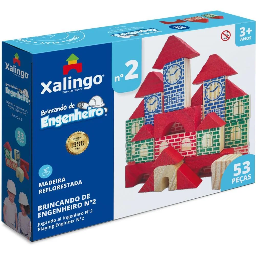 Brinquedo Para Montar Brincando De Engenheiro2 53Pcs Xalingo (Unidade) - imagem 3