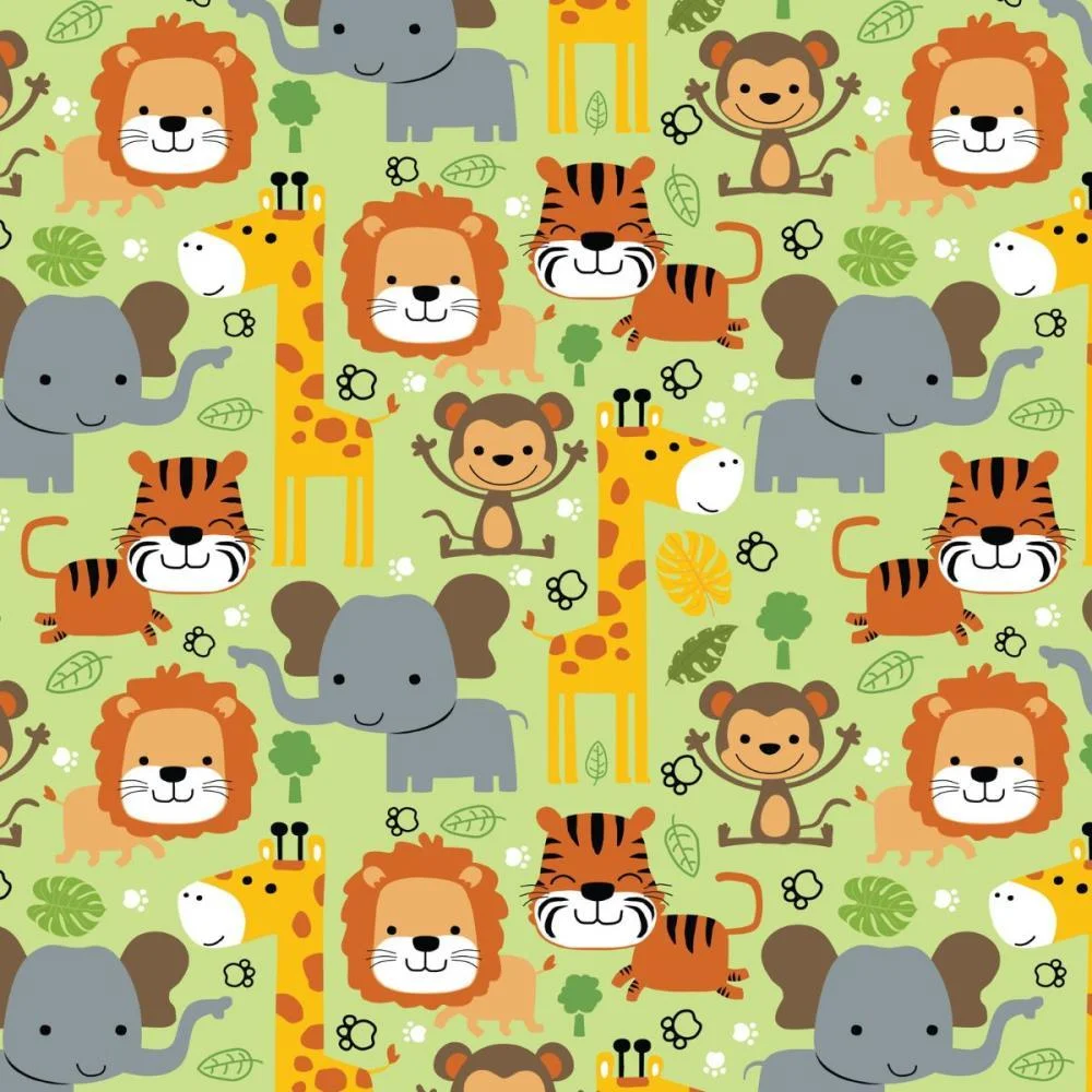 Papel Presente Bobina Couche 60Cm. Mod.122 Bichinhos Gessele (Bo-100Mts) - imagem 3