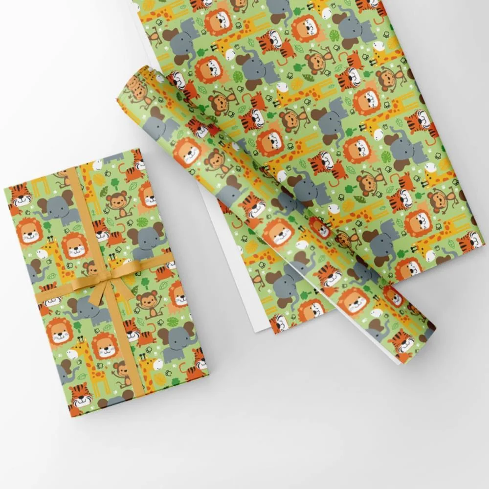 Papel Presente Bobina Couche 60Cm. Mod.122 Bichinhos Gessele (Bo-100Mts) - imagem 5