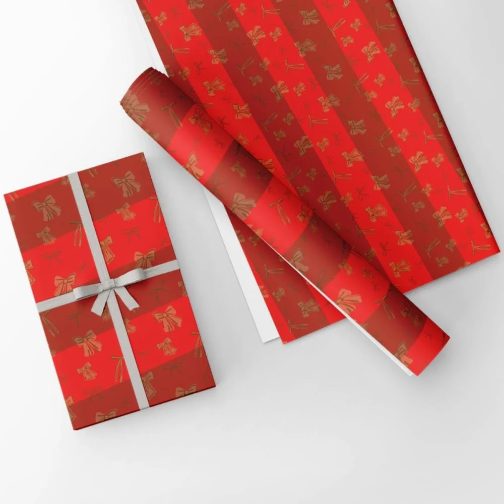 Papel Presente Bobina Couche 60Cm. Mod. 219 Lacos E Listras Gessele (Bo-100Mts) - imagem 5