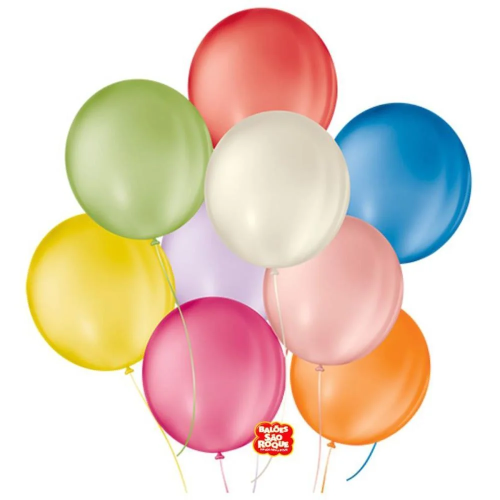 Balao 9 Liso Redondo Sortido Sao Roque (Pct.c/50) - imagem 4
