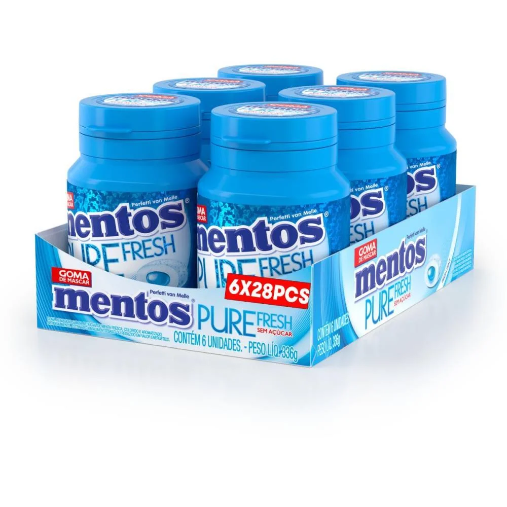 Goma De Mascar Mentos Fresh Mint 56G 28 Gomas Perfetti Van Melle (Dp.c/06) - imagem 2