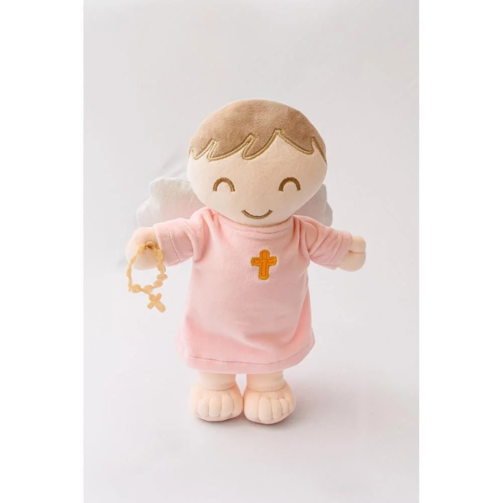 Boneca De Pelucia Anjinho Da Guarda Rosa 32Cm Zip (Unidade) - imagem 3