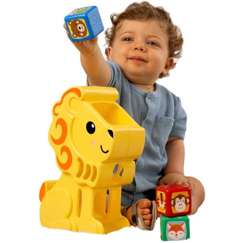 Brinquedo Educativo Leao Com Blocos Ggb Plast (Unidade) - imagem 2