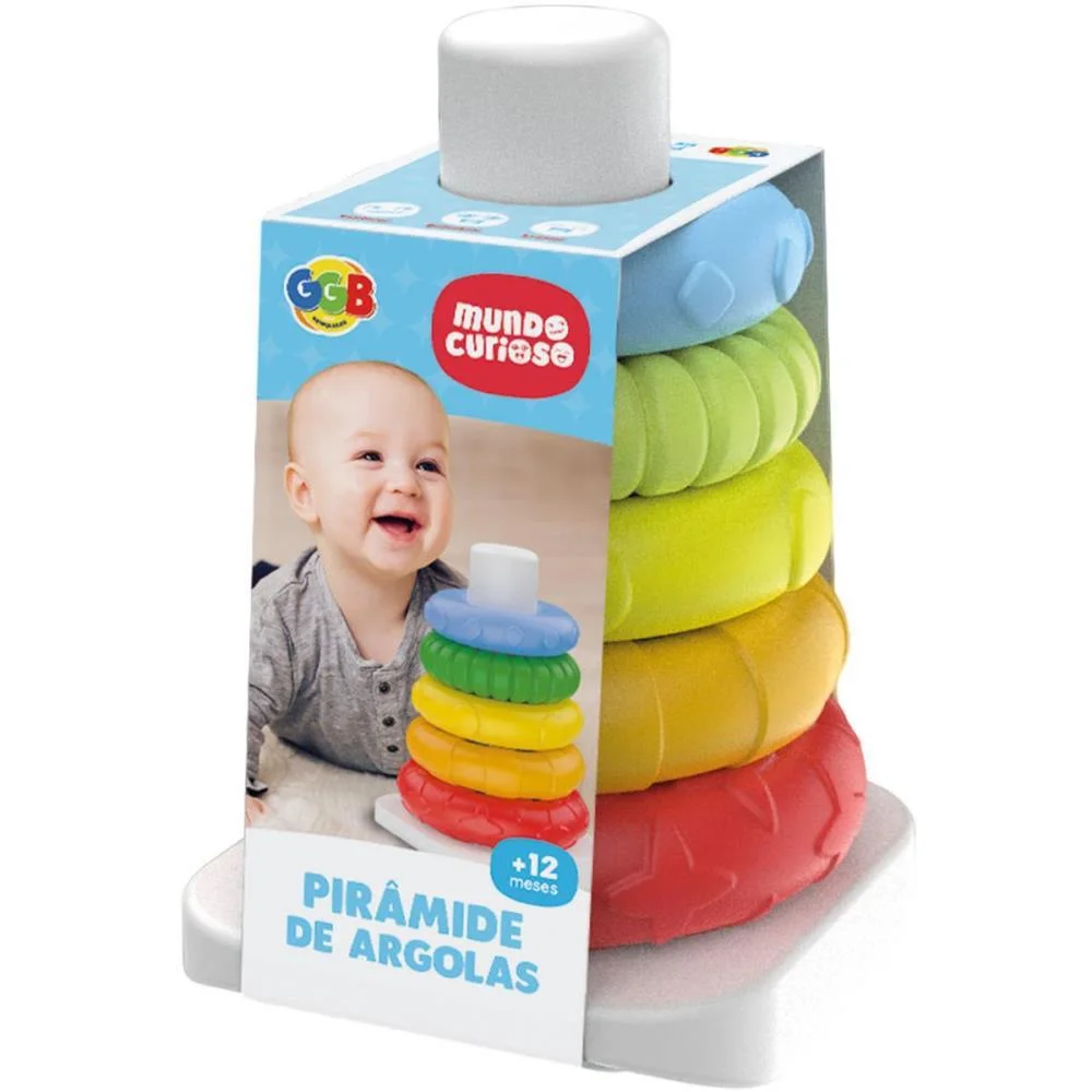 Brinquedo Para Bebe Piramide De Argolas Ggb Plast (Unidade) - imagem 3
