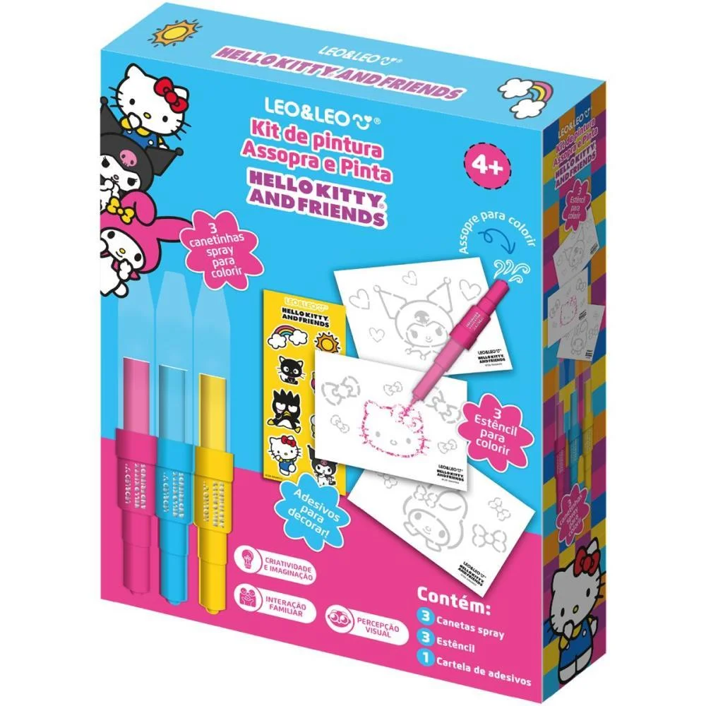 Brinquedo Para Colorir Hello Kitty Kit Pintura Assopr Leonora (Unidade) - imagem 4